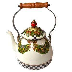 MacKenzie-Childs Evergreen 2 Quart Tea Kettle